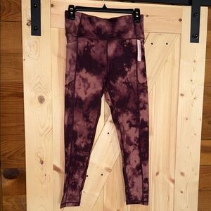 NWT Victoria's Secret Incredible Essential Pink / Burgundy and Black Leggings